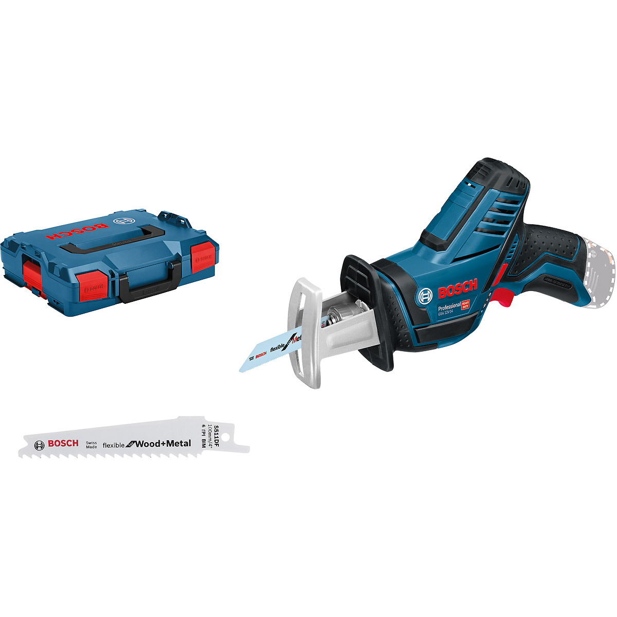 Bosch Akku-Säbelsäge GSA 12V-14, Solo Version, L-BOXX