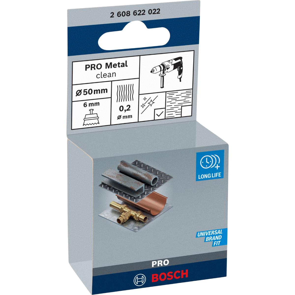 Bosch PRO Topfbürste, Stahl, gewellter Draht, 4500 U/ min