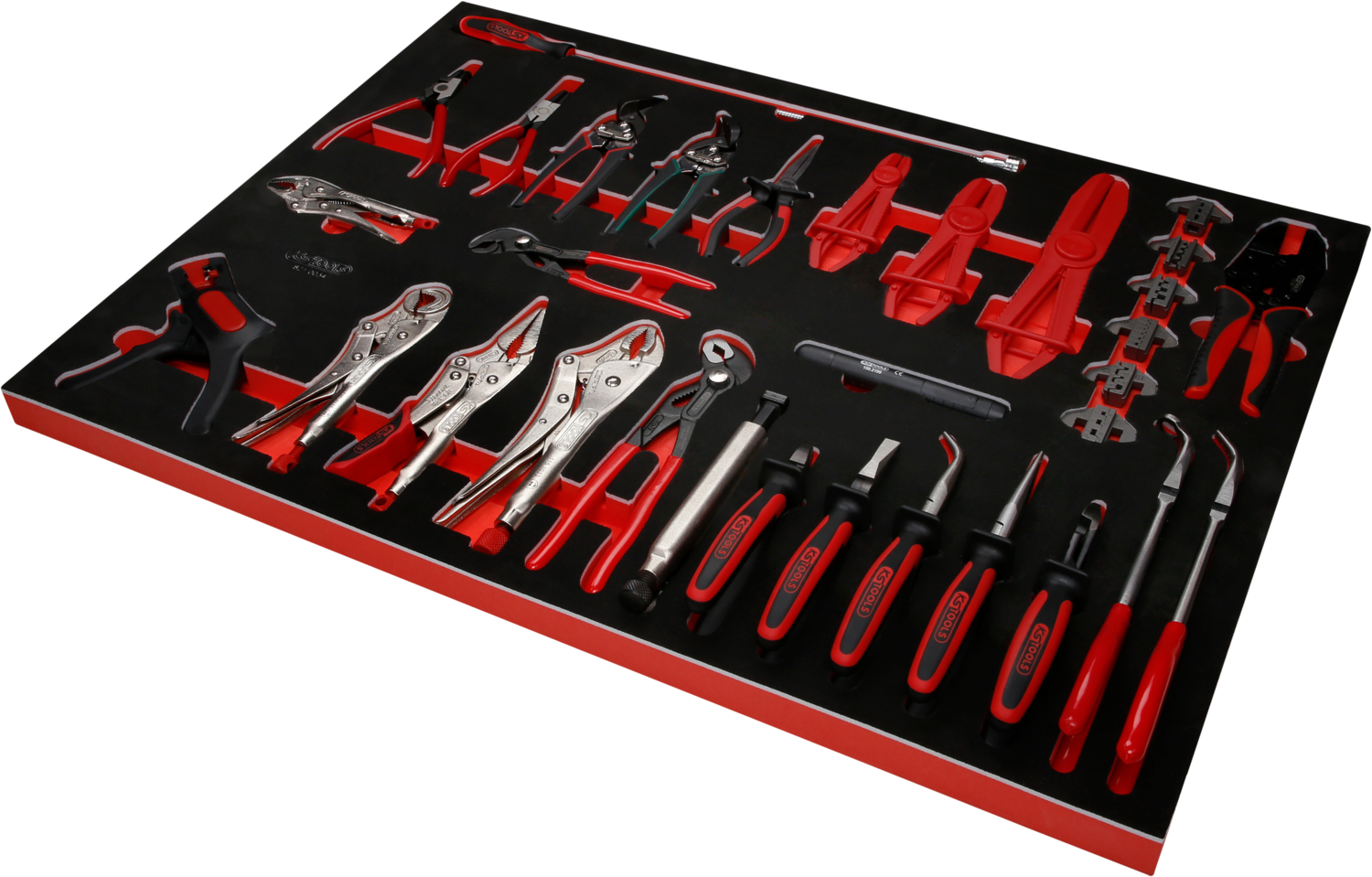 KS Tools Zangen-Satz in Schaumstoffeinlage, 34-tlg