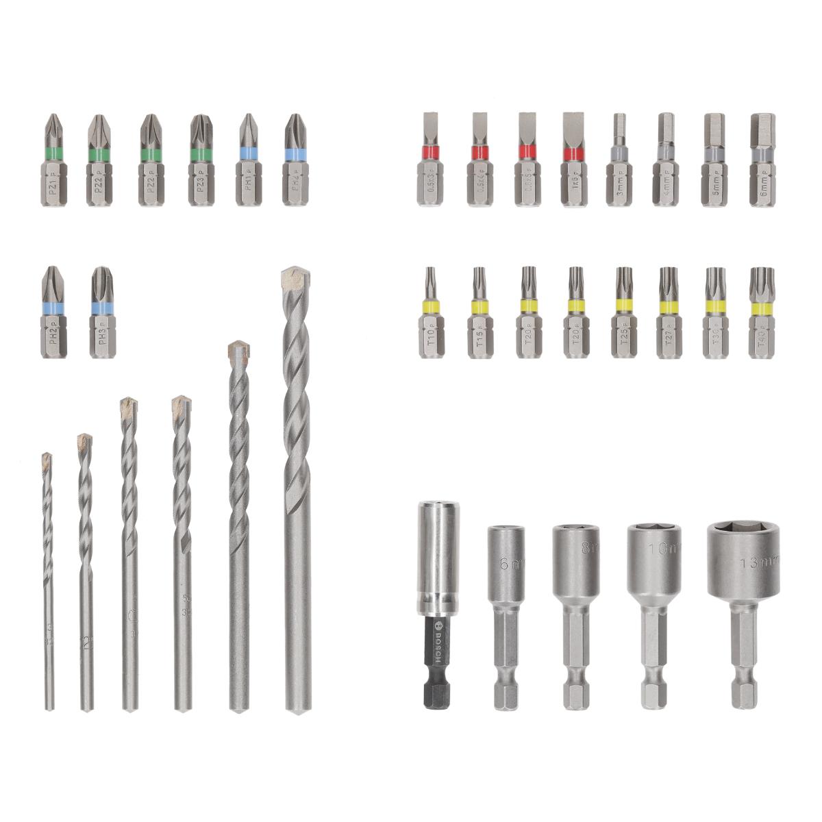 Bosch Extra Hard und CYL-3 im Pick and Click-Koffer Aufsteller, 35‑teiliges Set