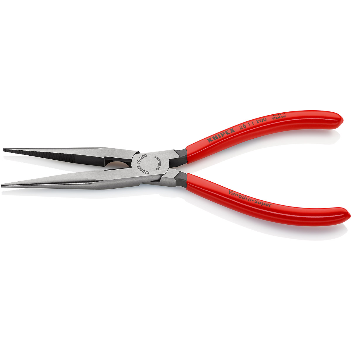 KNIPEX Flachrundzange mit Schneide atramentiert (Storchschnabelzange)