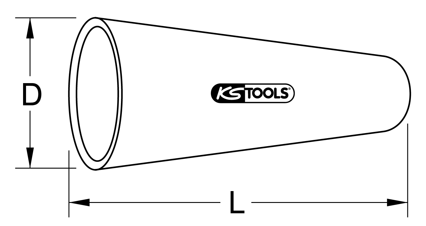 KS Tools Tülle mit Schutzisolierung ohne Klemmkappe