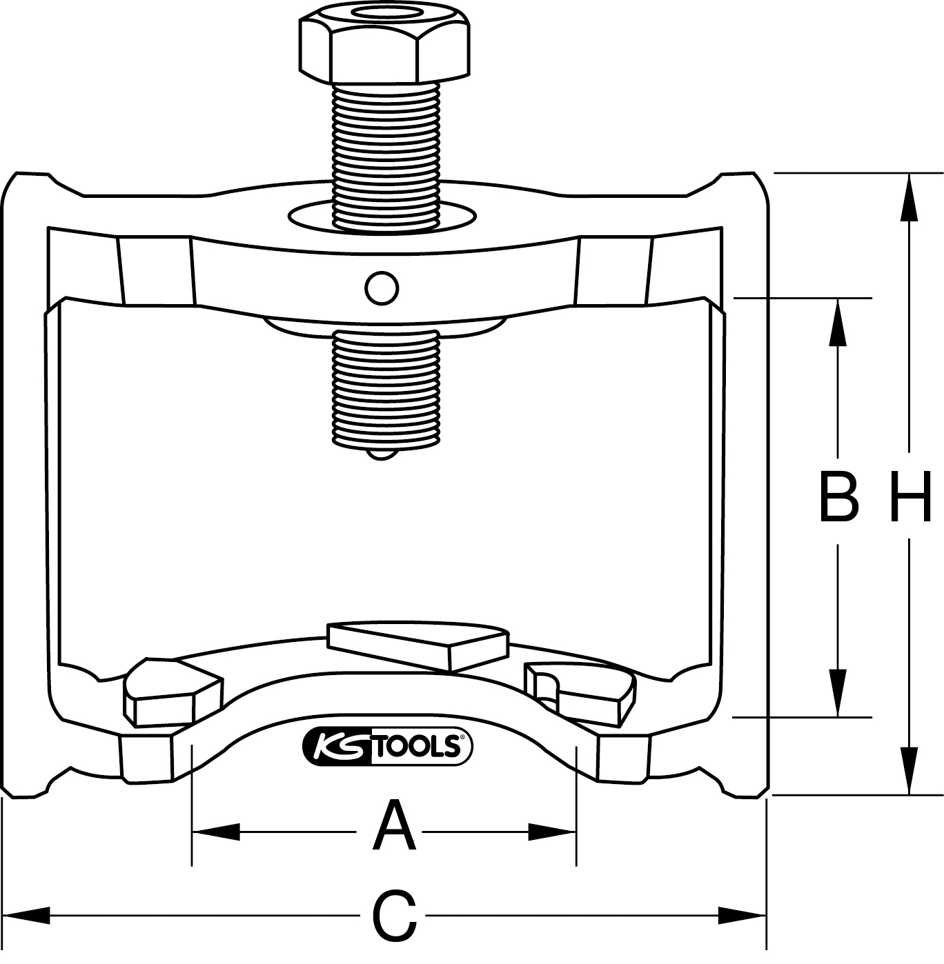 KS Tools Bremsgestängesteller-Abzieher, BPW, 160mm