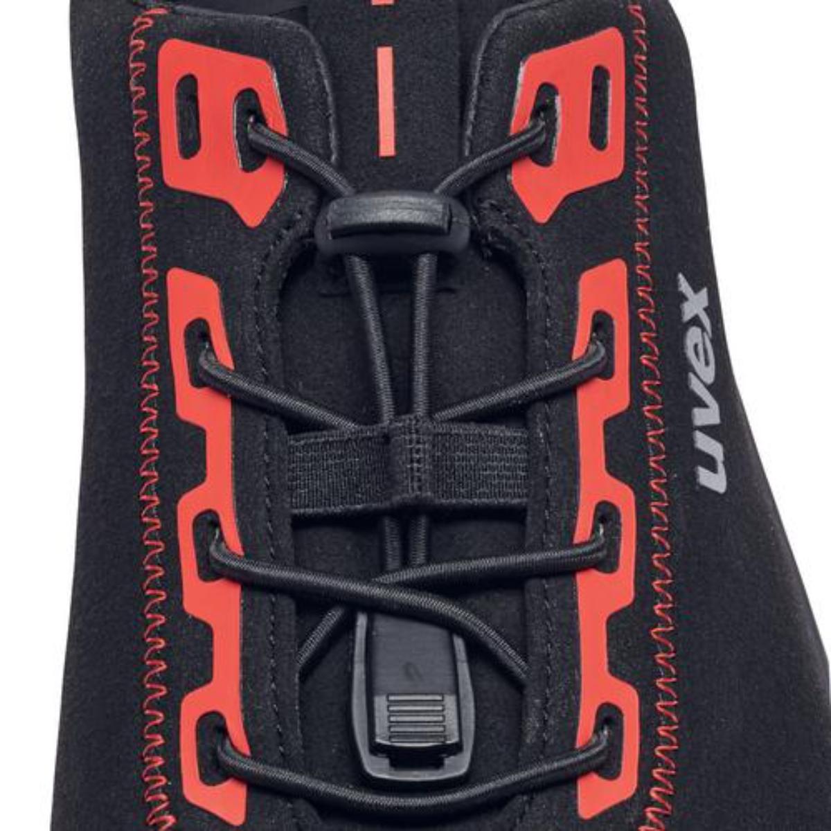 uvex 1 x-craft Sicherheitsschuh Halbschuhe S3L, schwarz/rot