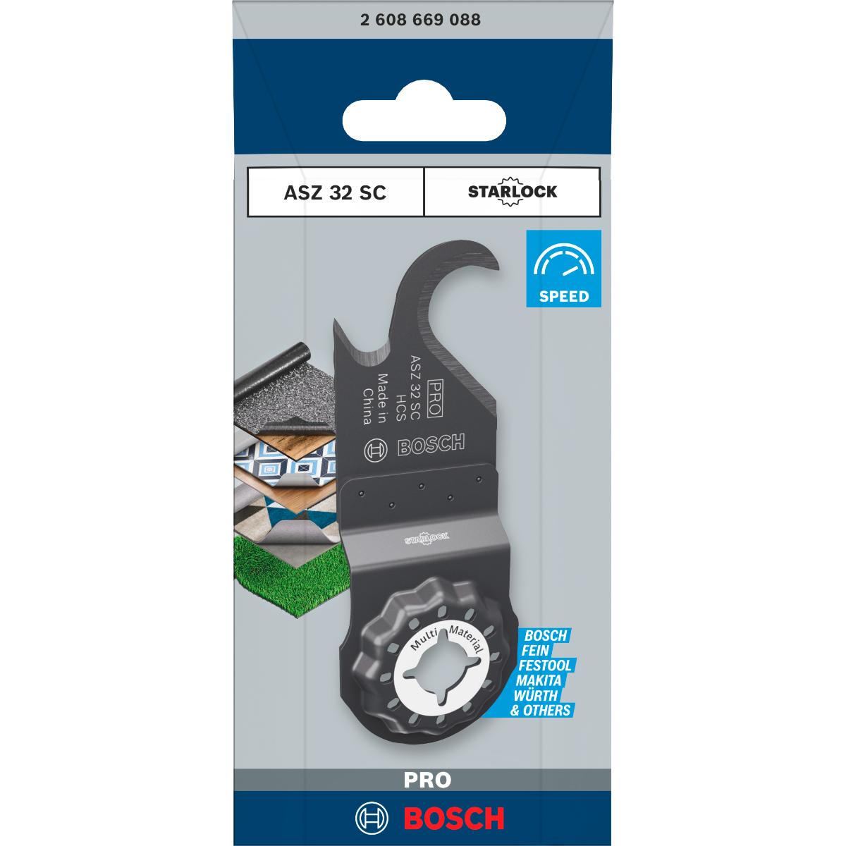Bosch PRO ASZ 32 SC Blatt für Multifunktionswerkzeuge,24 x 11 mm
