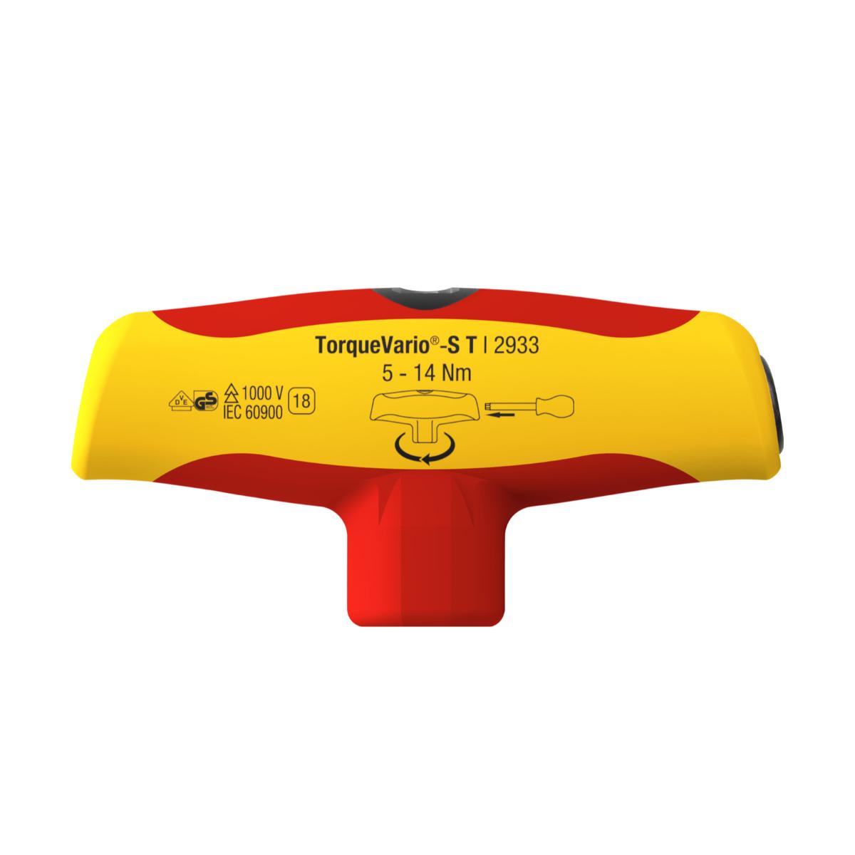 Wiha Drehmoment-Schraubendreher mit Quergriff TorqueVario -S T electric 5-14 Nm variabel einstellbare Drehmomentbegrenzung