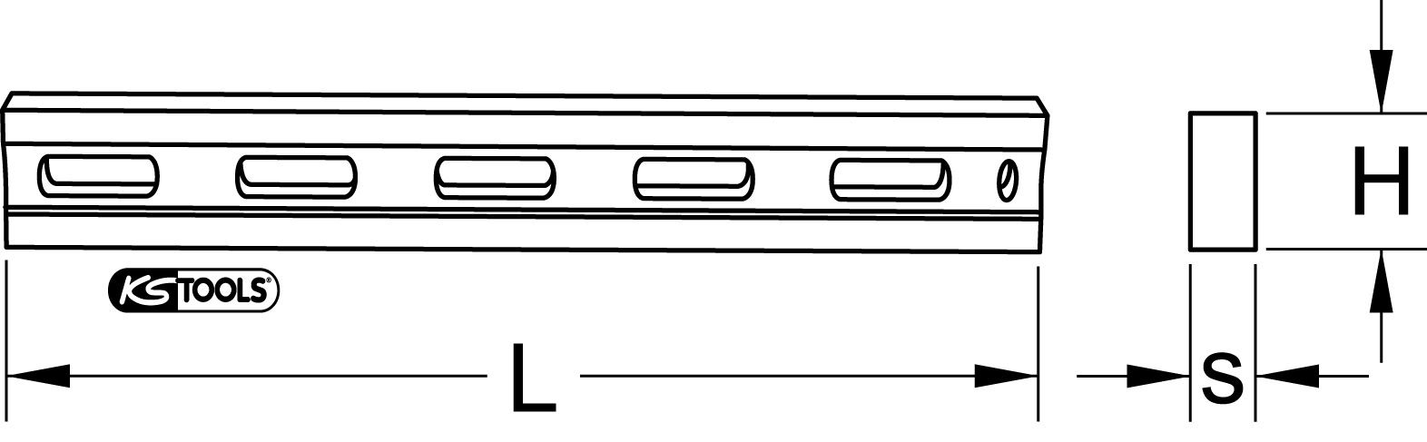 KS Tools Präzisions-Flachlineal, 600mm