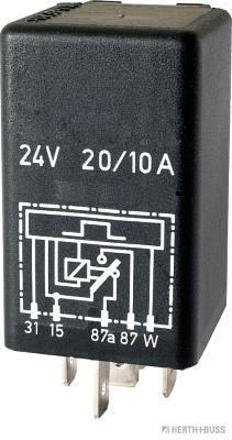 HERTH&BUSS Relais, Kraftstoffpumpe, 24 V, 20 A, 5 pins