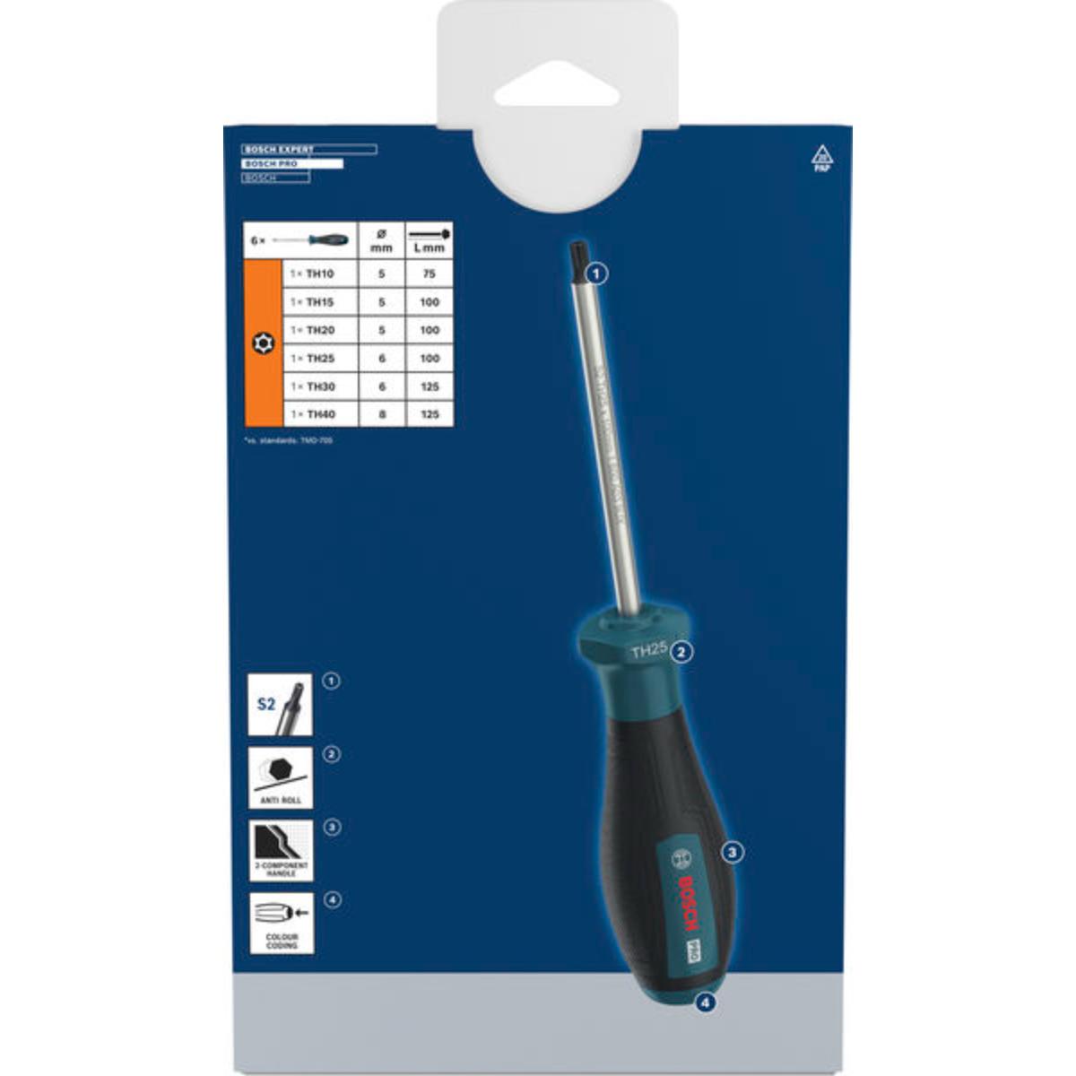 Bosch PRO Schraubendreher TH, 6-teilges Set