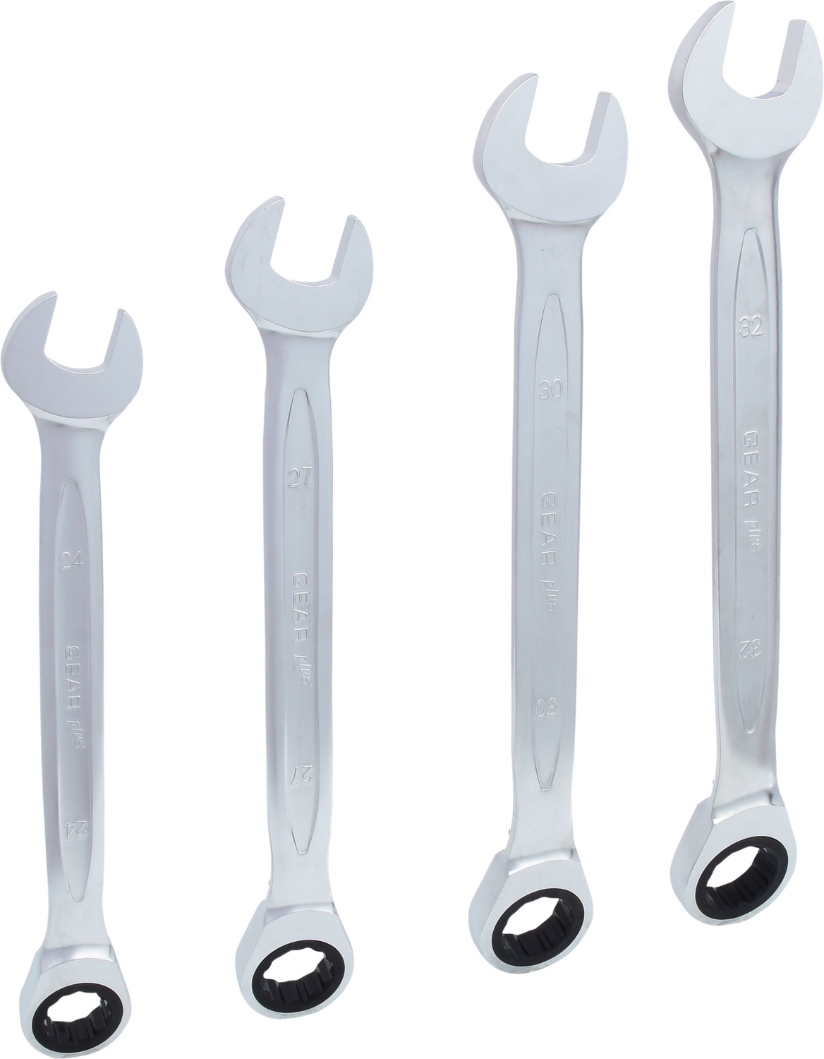 KS Tools GEARplus Ratschenringmaulschlüssel-Satz, umschaltbar, 4-tlg