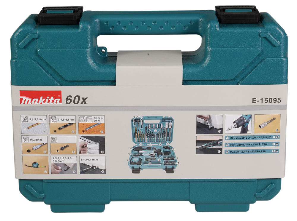Makita Bohrer-Bit-Set - 60-tlg. - E-15095