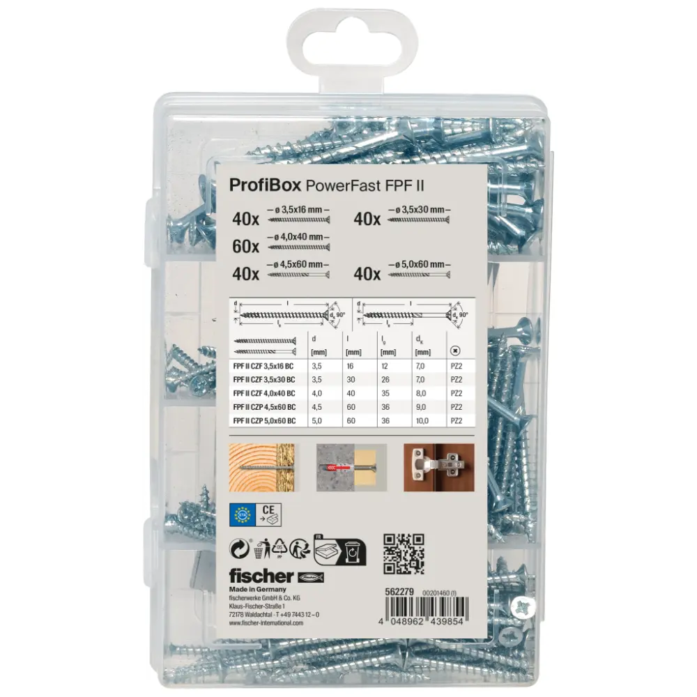 Fischer Sortimentsbox Meister-Box Spanplattenschraube FPF II PZ
