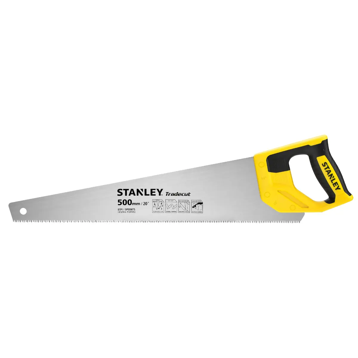 STANLEY Tradecut Holzsäge 20 Zoll / 500 mm 8 TPI