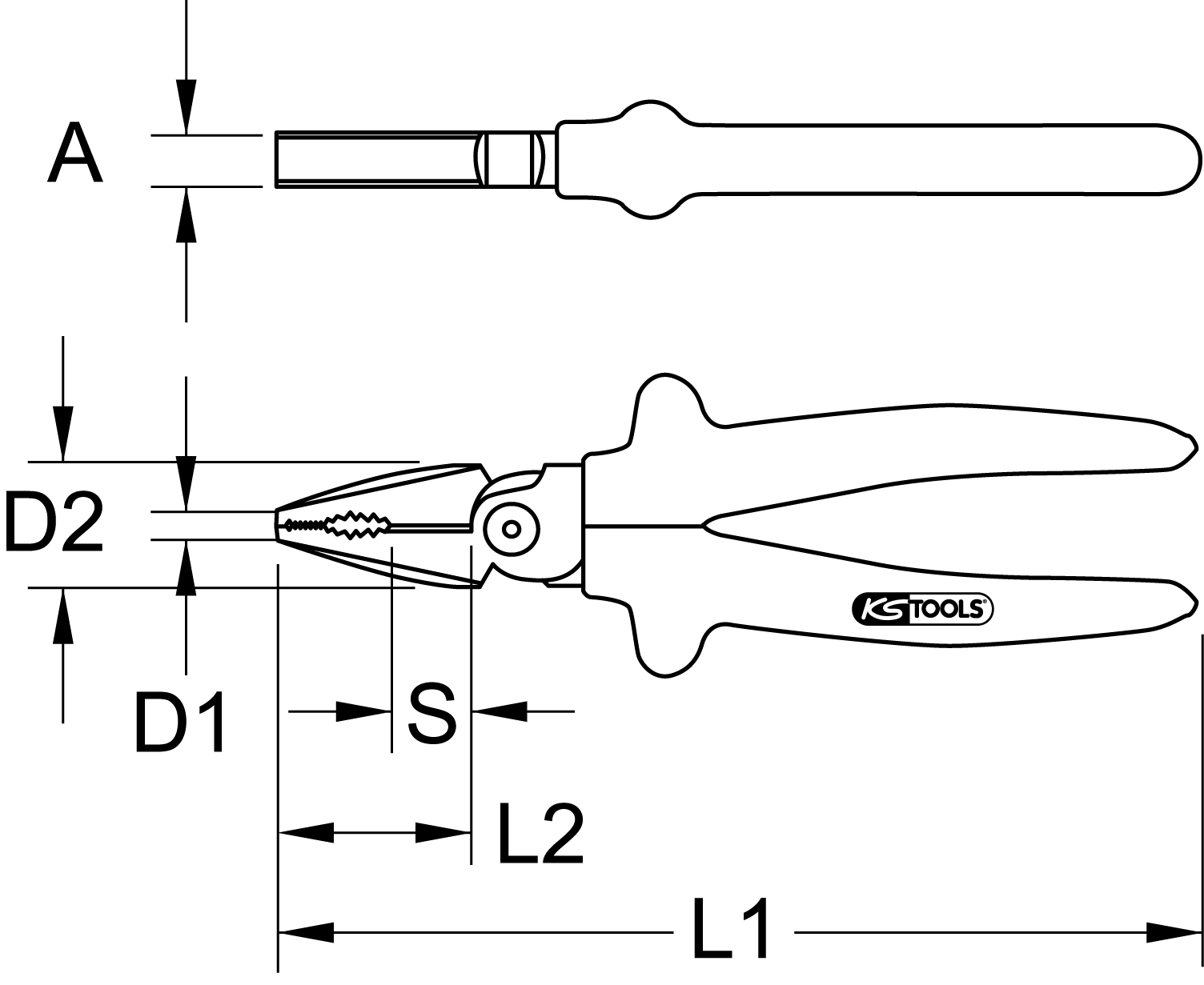 KS Tools 1000V Kraft-Kombinationszange