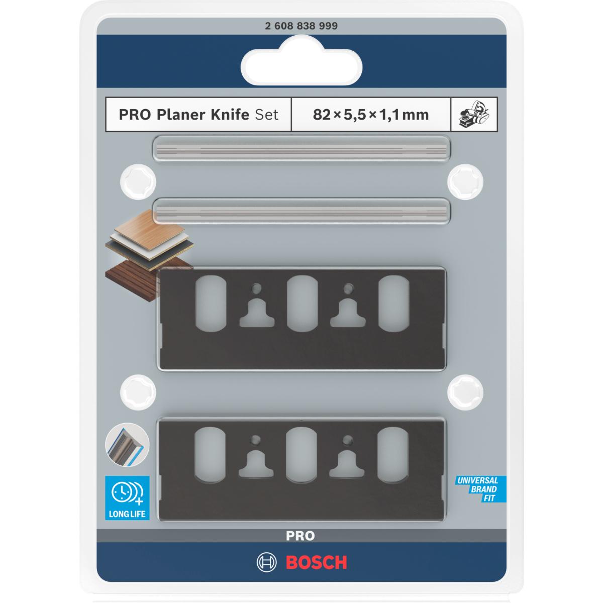 Bosch PRO Hobelmesser-Set, 4-teiligs Set