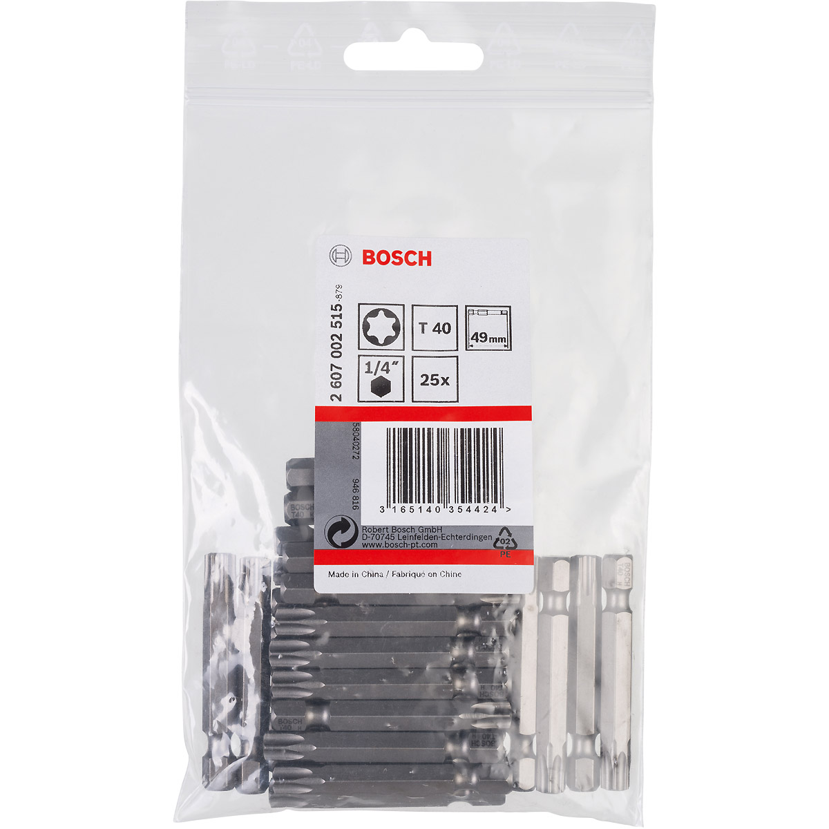Bosch Schrauberbit Extra-Hart, Torx T40