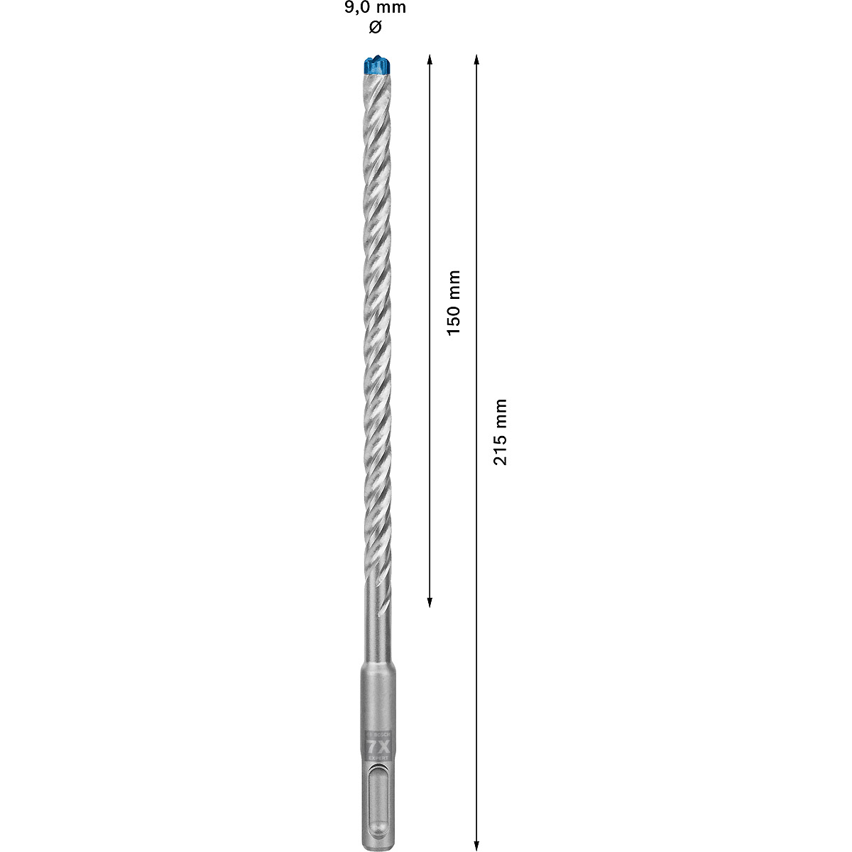 Bosch EXPERT SDS plus-7X Hammerbohrer, für Bohrhämmer ø 9 mm