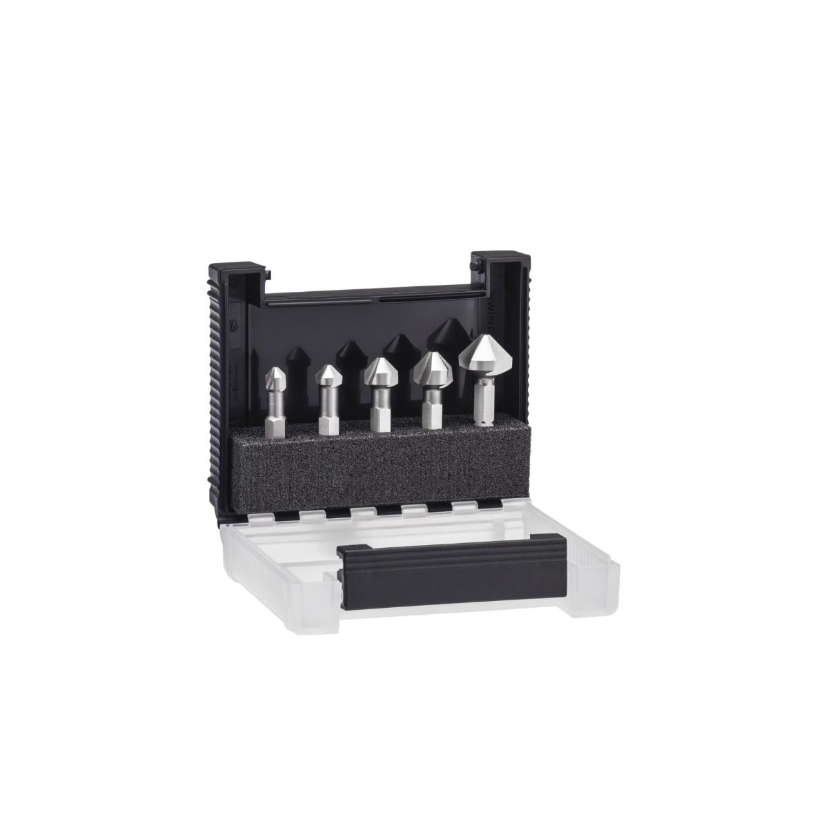 Wiha Kegelsenker-Bit Set 5-teilges Set 1/4 zoll in Box