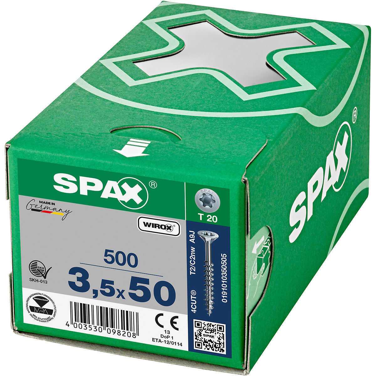 SPAX Senkmultikopf T-Star Plus T20 Teilgewinde WIROX, 500 Stück