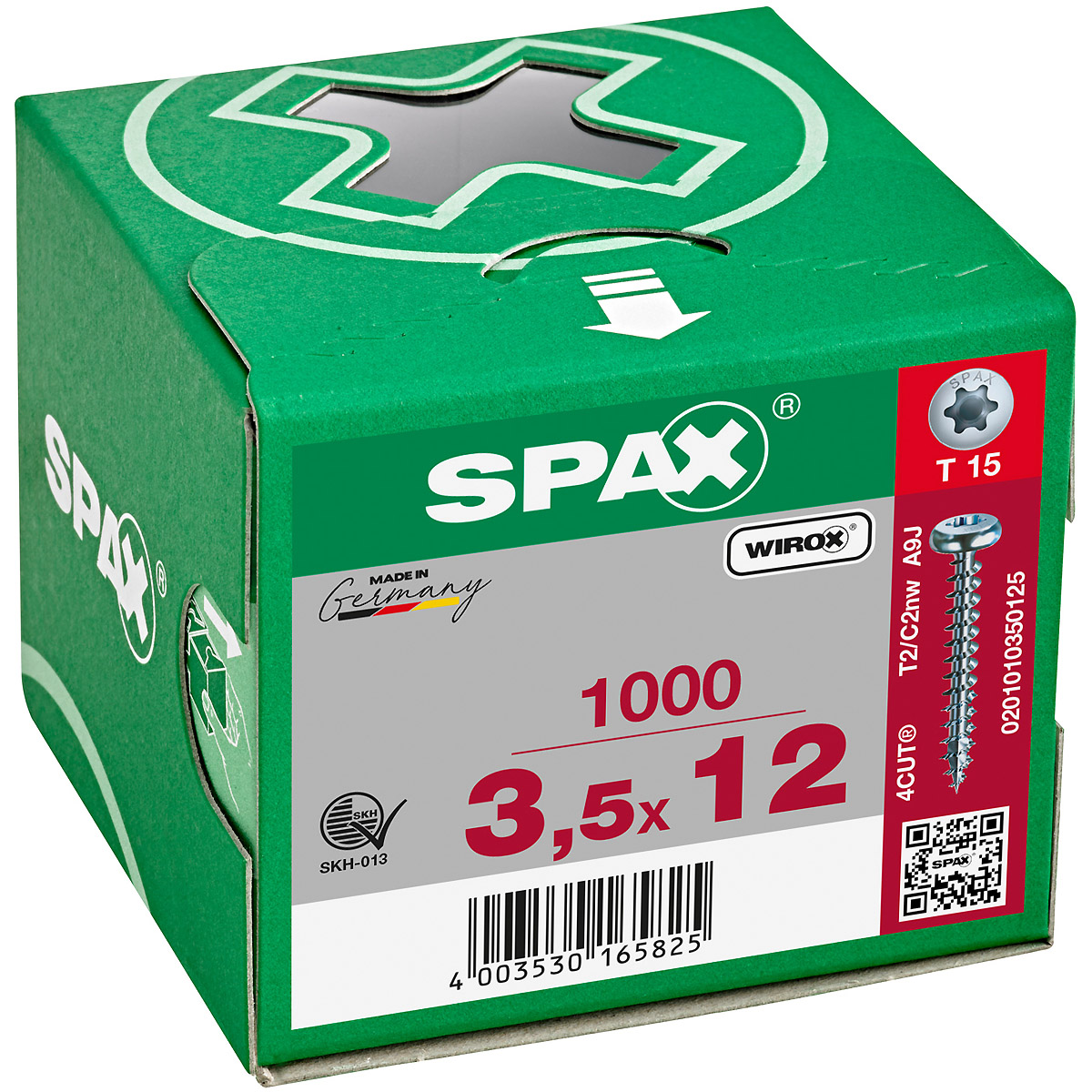 SPAX Halbrundkopf T-Star Plus T15 Vollgewinde WIROX, 1000 Stück