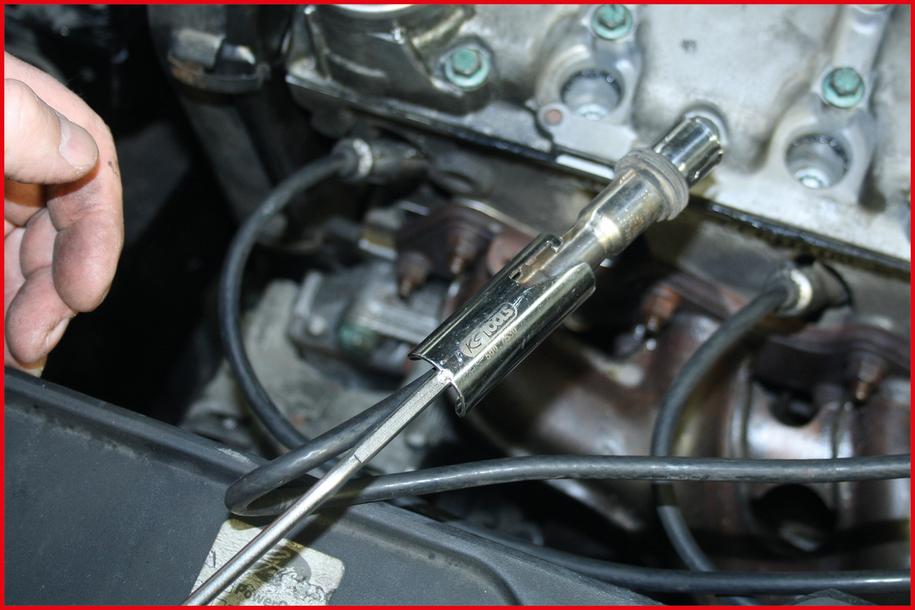 KS Tools T-Griff-Zündkerzenstecker-Abzieher, gebogen, lang