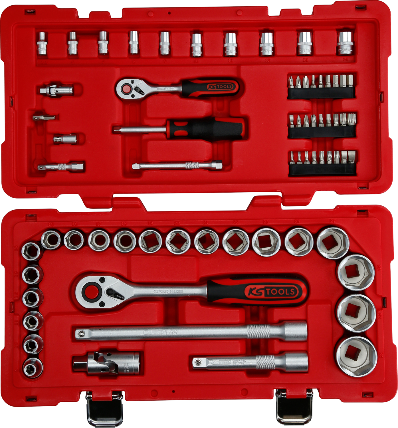KS Tools 1/4"+1/2" Steckschlüssel-Satz, 68-tlg