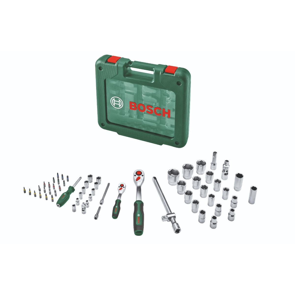 Bosch Handwerkzeuge 1/4"- + 1/2"-Ratschen-Set 60-teilig
