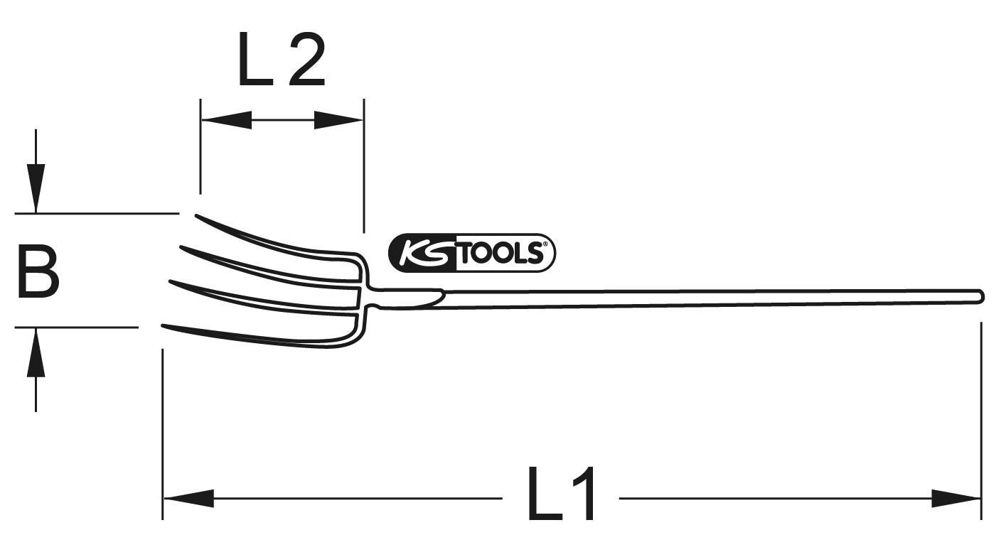 KS Tools BRONZEplus Spatengabel mit Stiel 1000 mm