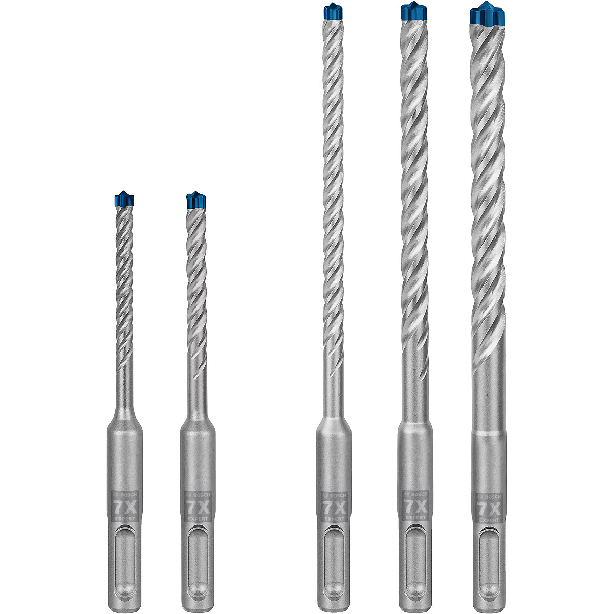 Bosch EXPERT SDS plus-7X Hammerbohrer-Set, für Bohrhämmer 5-tlg 5, 6, 6, 8, 10mm