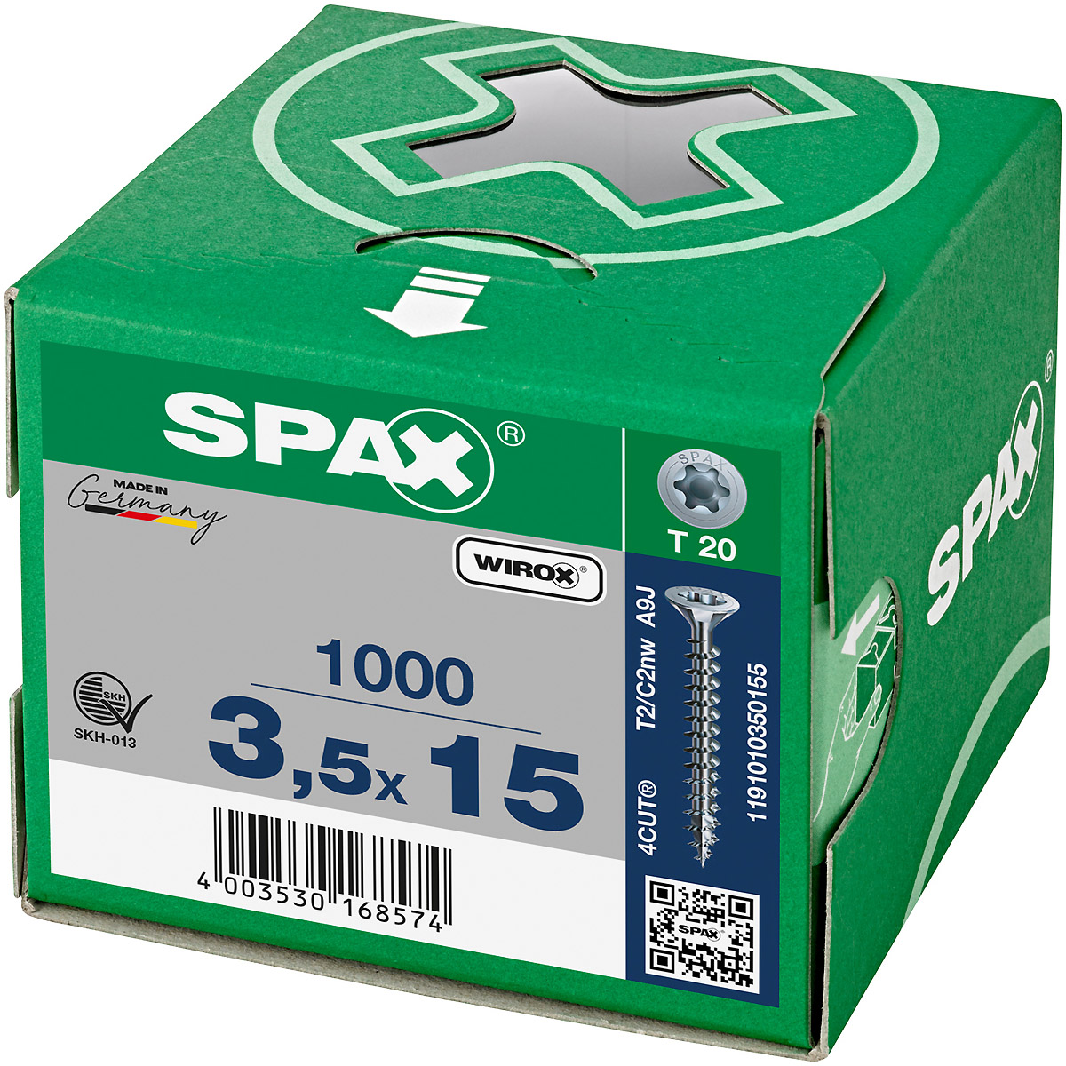 SPAX Senkmultikopf T-Star Plus T20 Vollgewinde WIROX, 1000 Stück