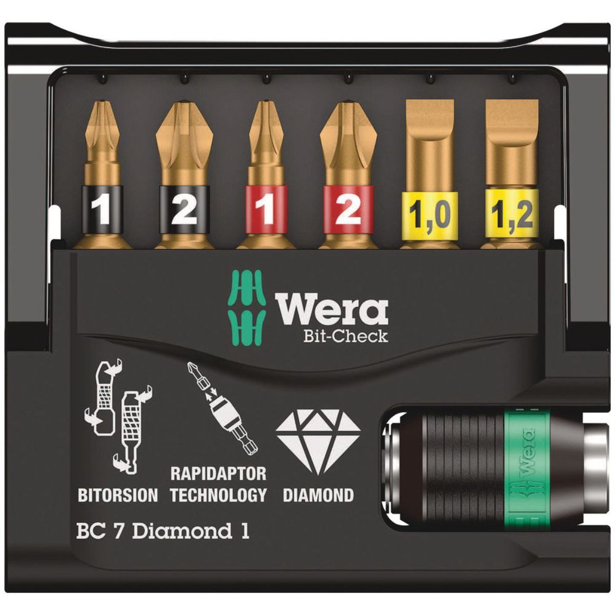 Wera Bit-Check 7 Diamond 1, 7-teilig