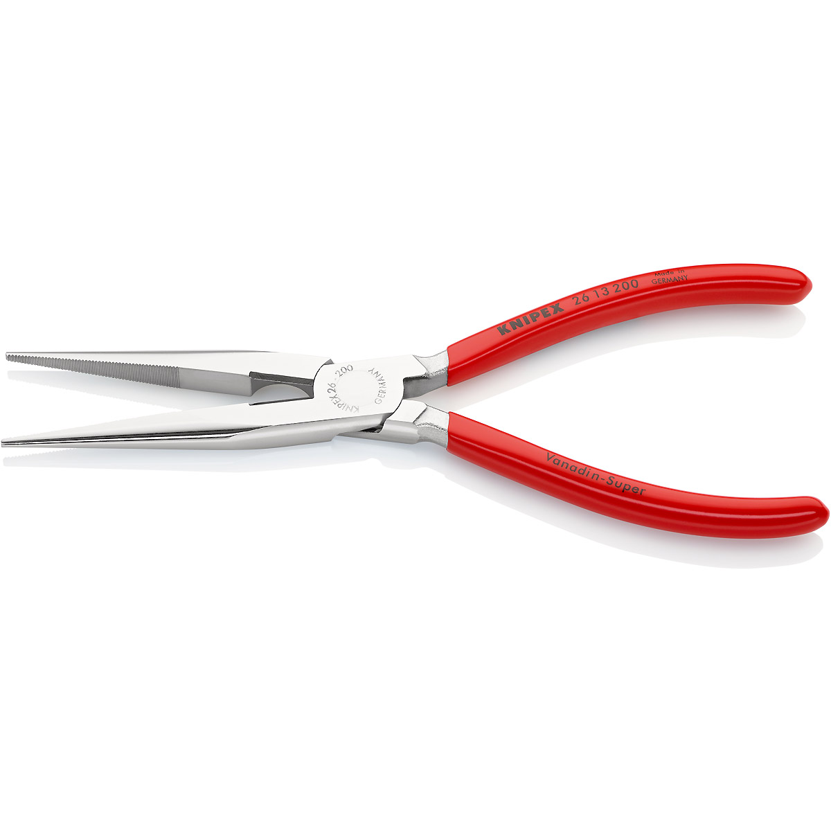 KNIPEX Flachrundzange mit Schneide verchromt (Storchschnabelzange)