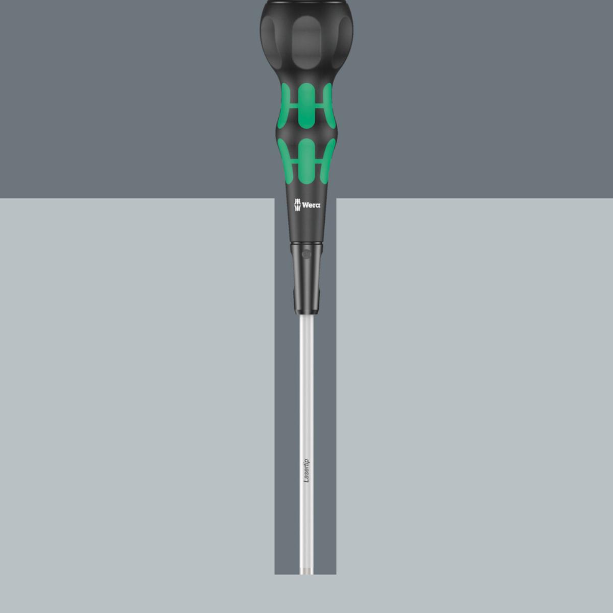 Wera 1834 Kraftform Ball-Grip Schlitz-Schraubendreher - Werkstattklinge, 1 x 6 x 150 mm