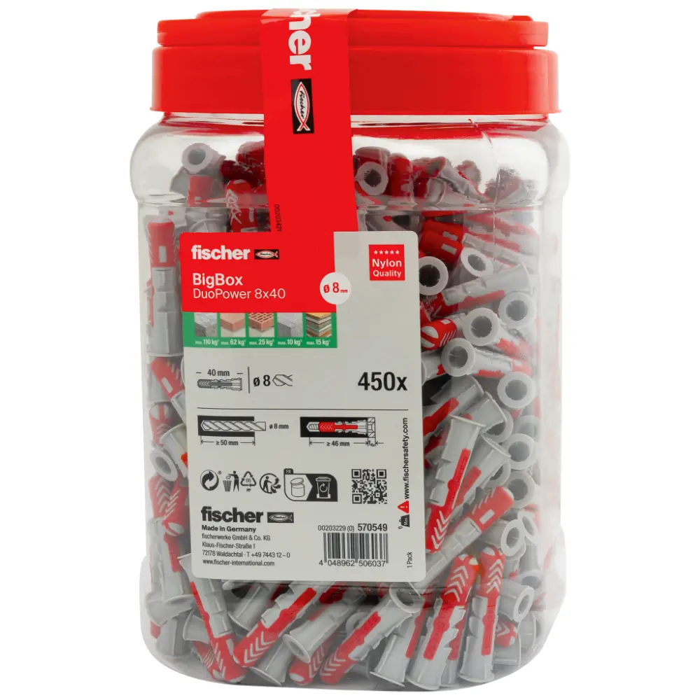 Fischer Universaldübel DuoPower 8x40 BigBox (450)
