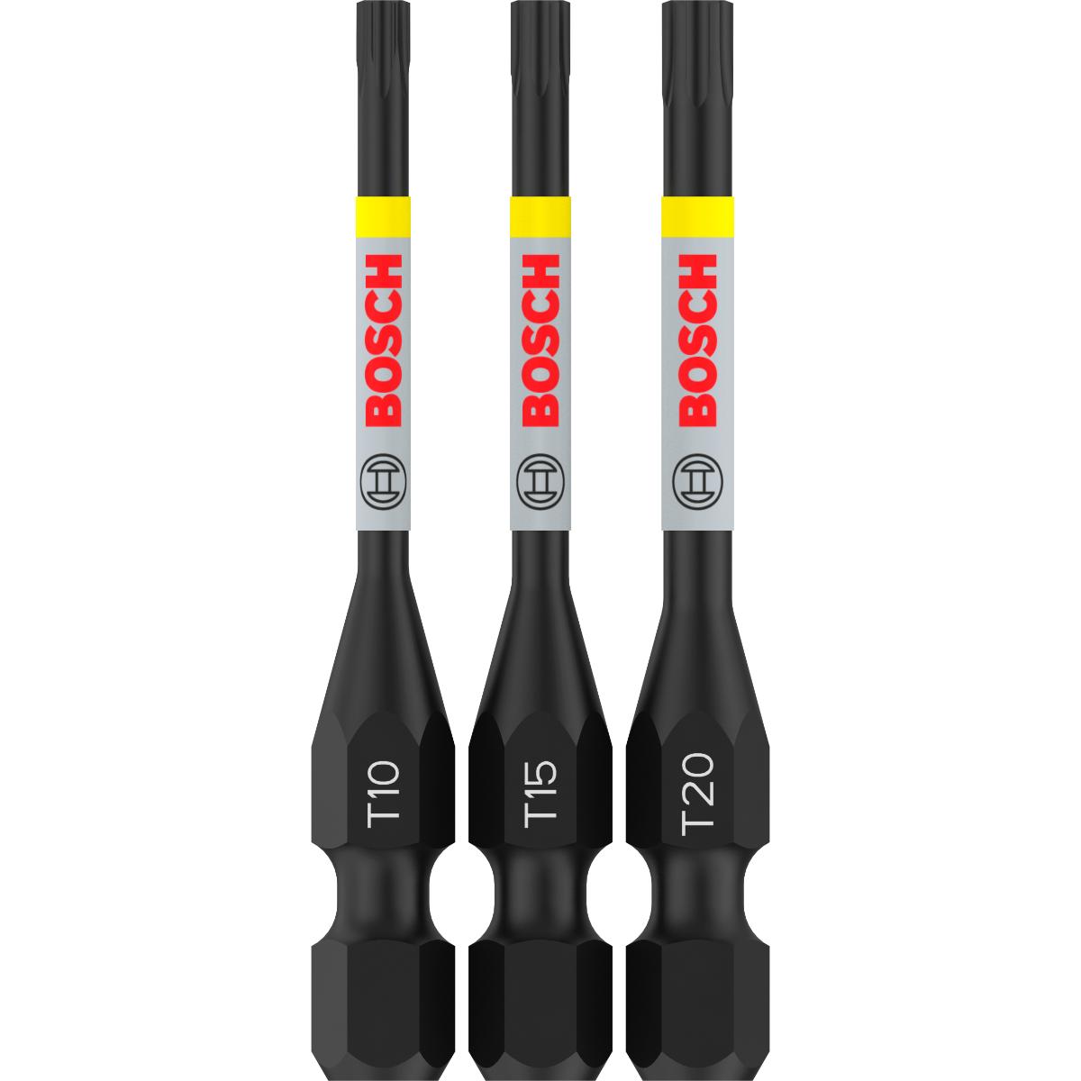 Bosch PRO Torx Impact Bit,T10,T15,T20,55 mm, 3-teiliges Set