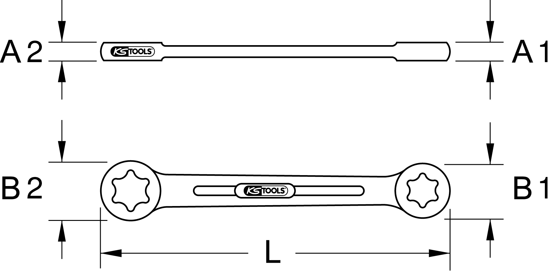 KS Tools Torx-E-Doppel-Ringschlüssel