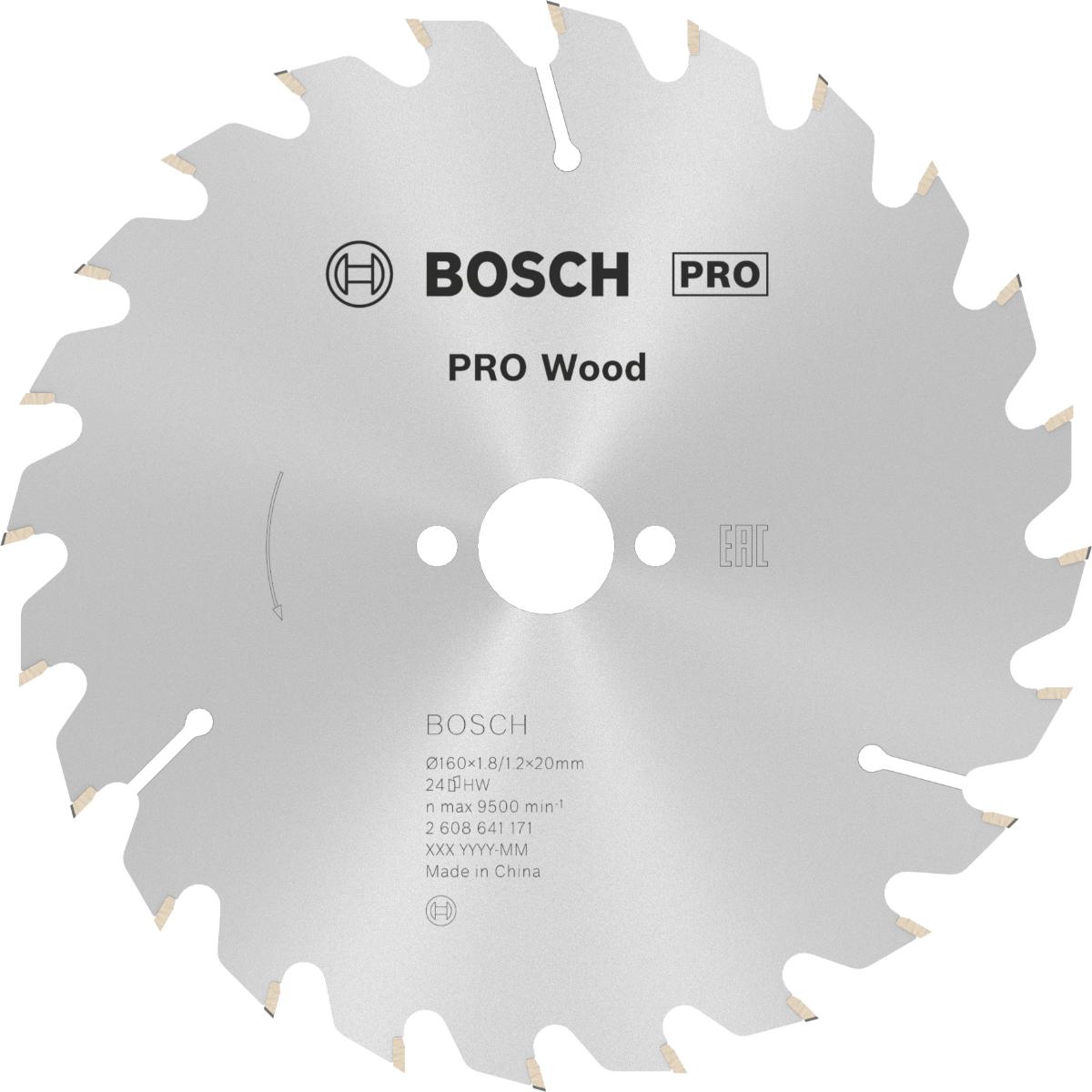 Bosch PRO Kreissägeblatt Optiline Wood für Handkreissägen ø 160 mm