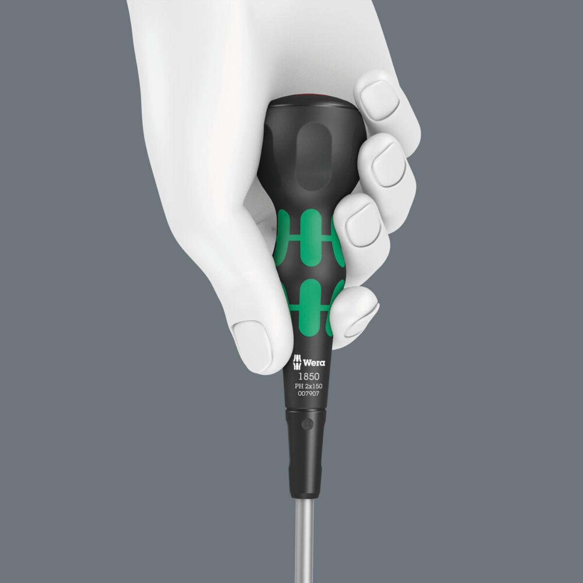 Wera 1850 PH Kraftform Ball-Grip Kreuzschlitz-Schraubendreher, PH 3 x 150 mm