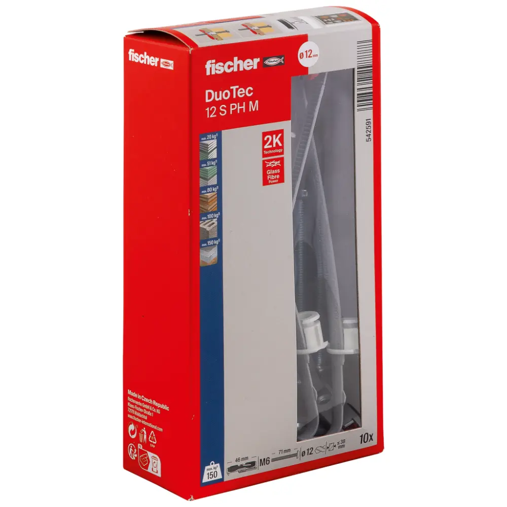 Fischer Nylon-Kippdübel DuoTec 12 S PH M (10)