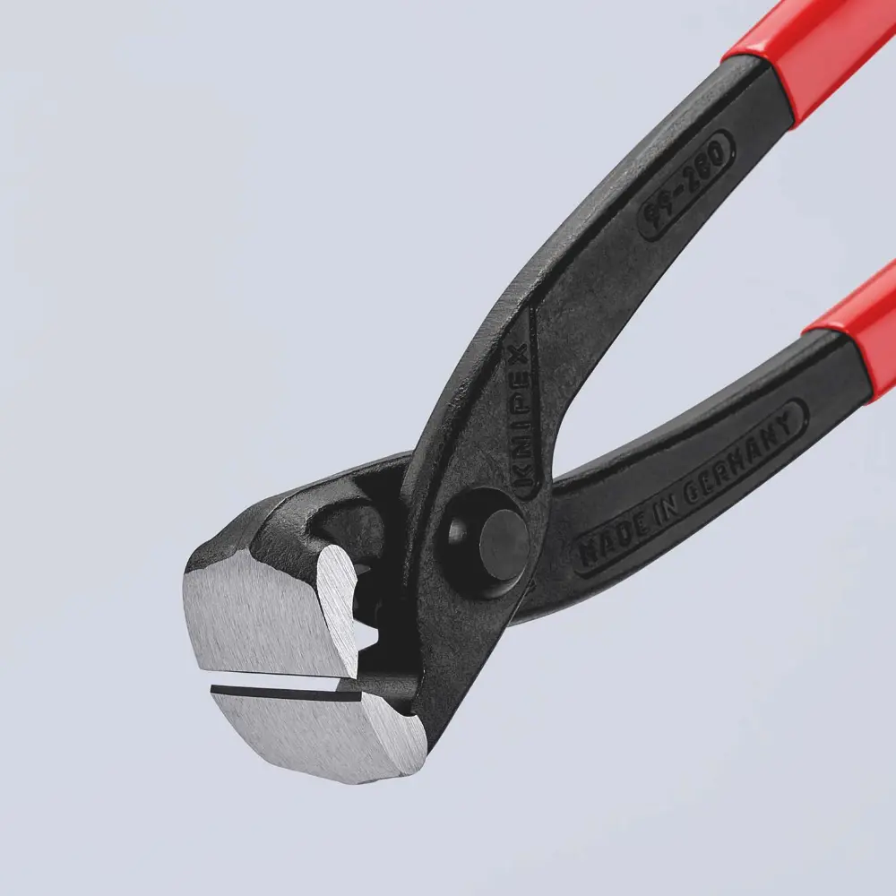 KNIPEX Monierzange (Rabitz- oder Flechterzange) mit Kunststoff überzogen schwarz atramentiert 280 mm