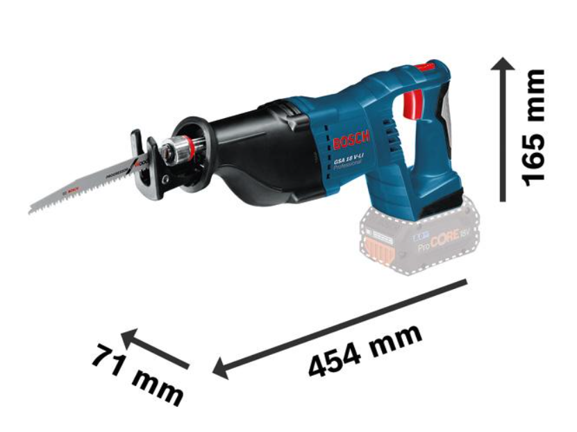 Bosch Akku-Säbelsäge GSA 18 V-LI, Solo Version, L-BOXX