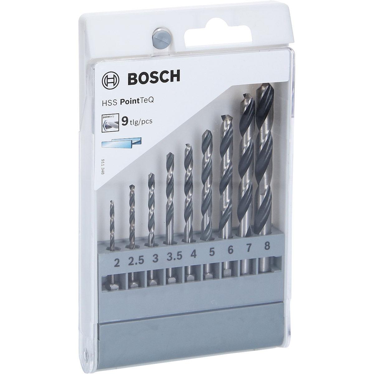 Bosch HSS-Spiralbohrer PointTeQ mit Sechskantschaft, 9-teilig