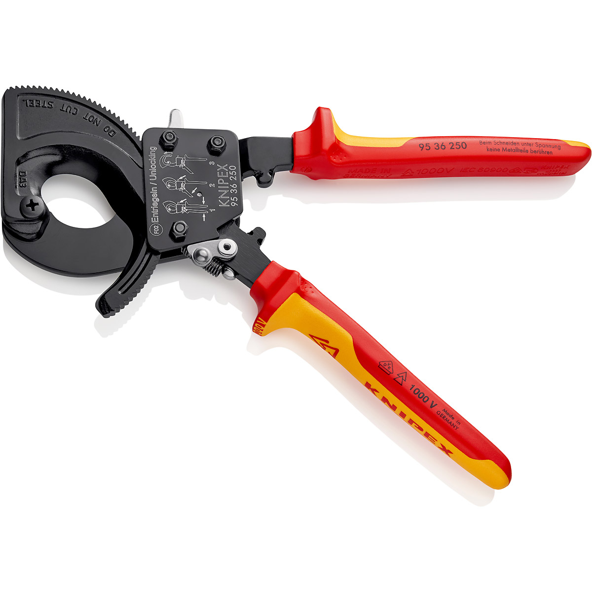 KNIPEX Kabelschneider schwarz lackiert