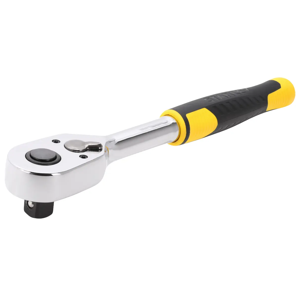 STANLEY 1/2 Zoll Umschaltknarre, 72 Zähne, Griff aus Bi-Material für Kontrolle und Komfort