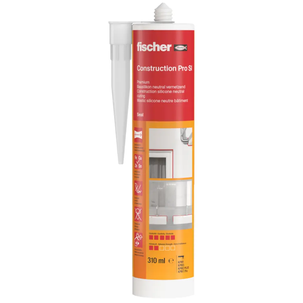 Fischer Bausilikon Construction Pro SI (DBSA) transparent 310 ml