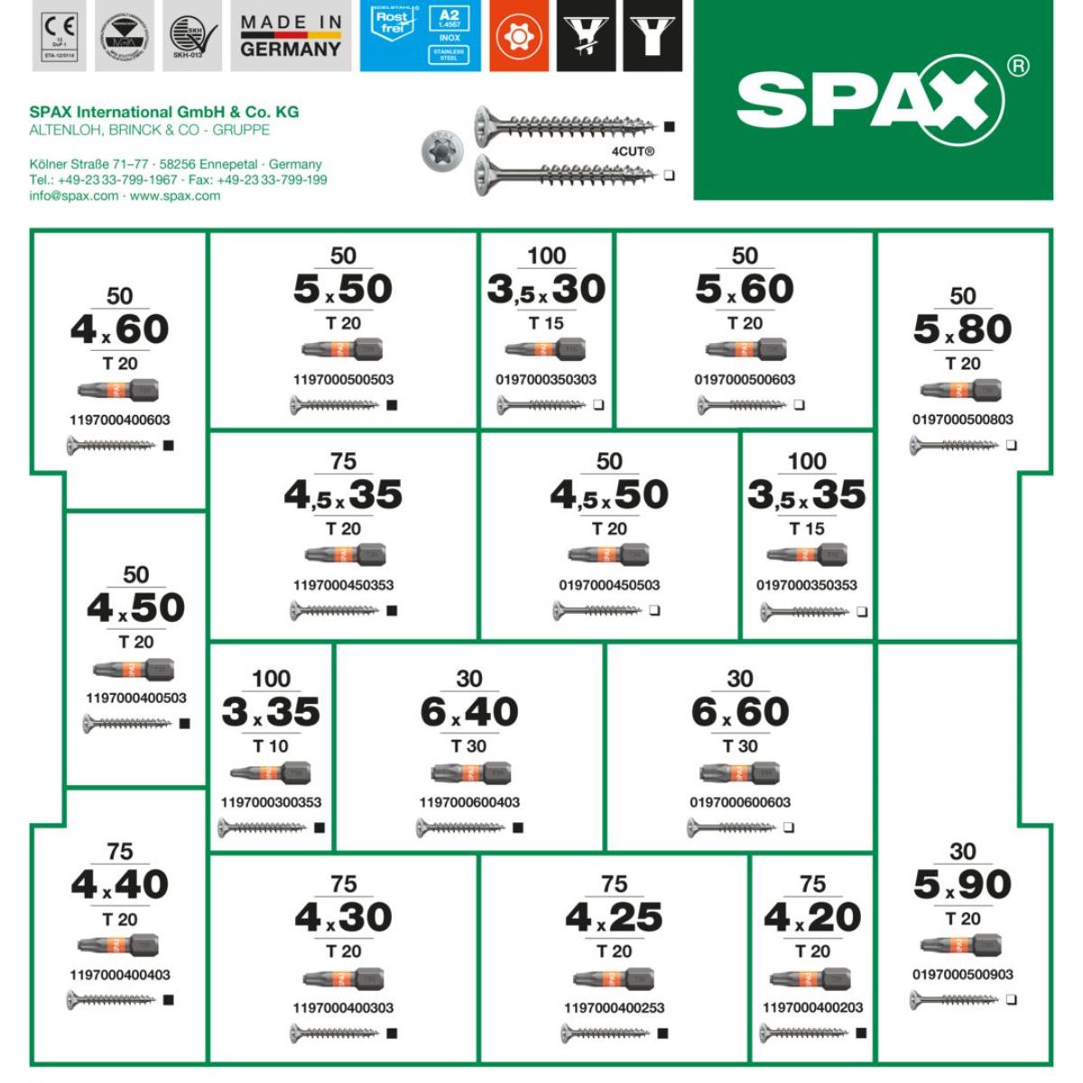 SPAX Montagekoffer L-Boxx Kunststoff T-Star A2 Gross