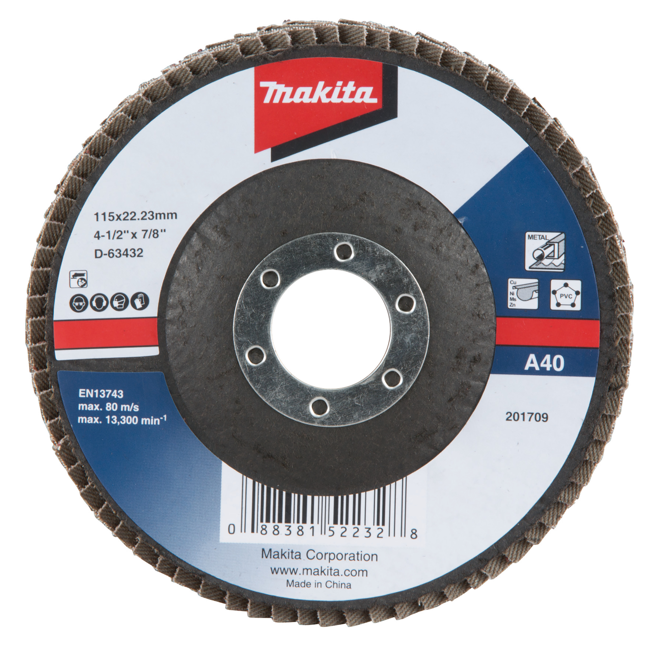 Makita Fächerschleifscheibe 115mm A60 - D-63448