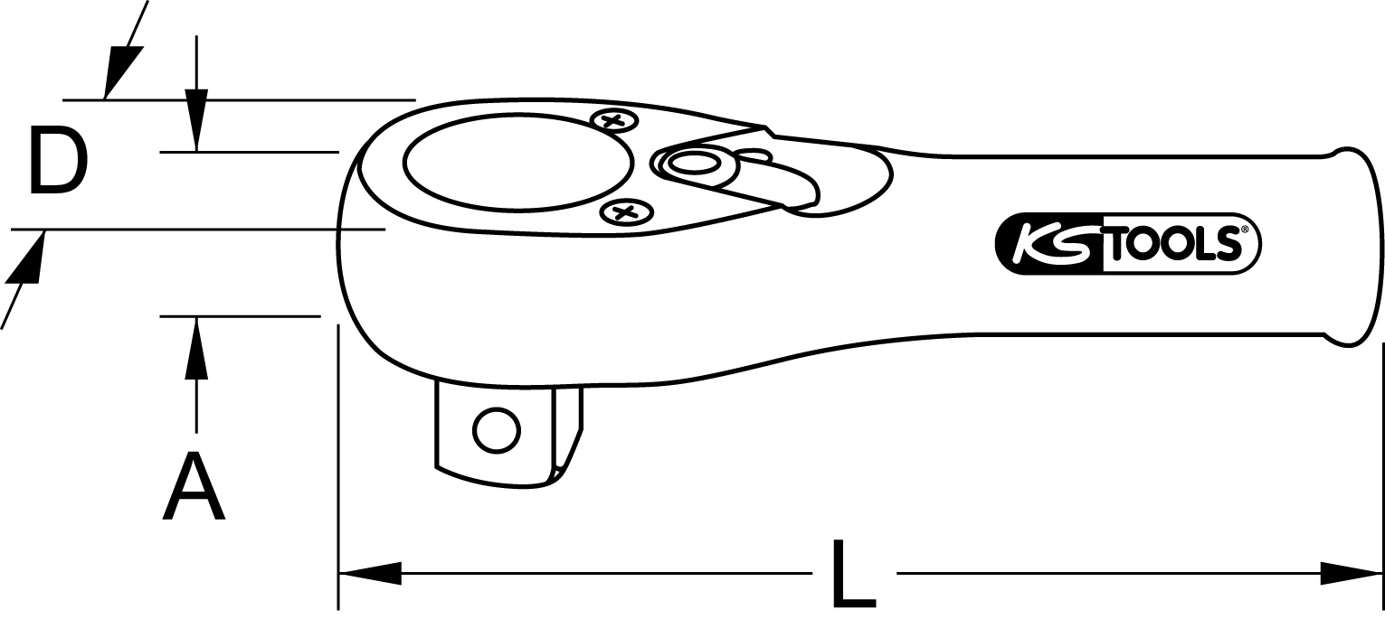 KS Tools 1" Umschaltknarre, 24 Zahn