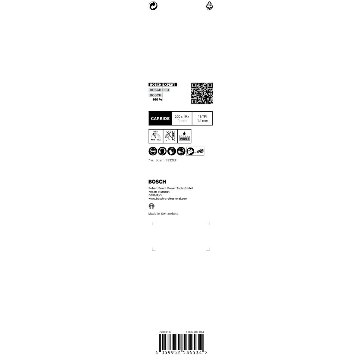 Bosch Säbelsägeblatt S1022EHM 1St EXPERT