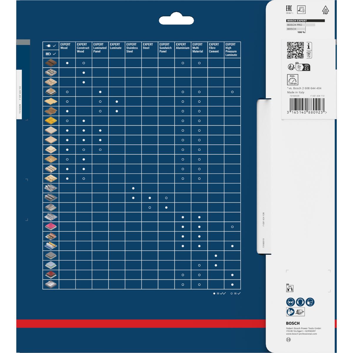 Bosch Kreissägeblatt Expert for Wood ø 254 mm